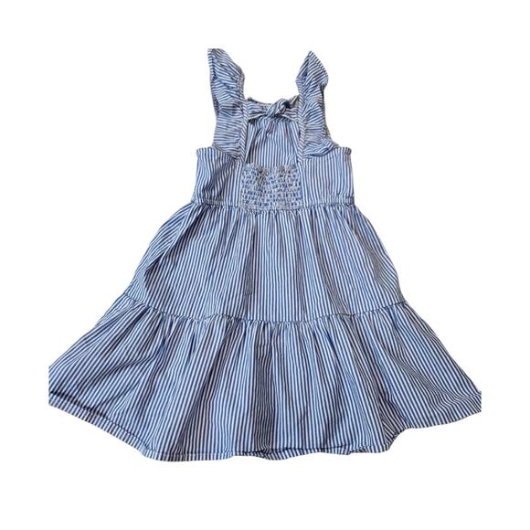 NWT! J. Crew Crewcuts Blue Stripe Bow Back Nautical Dress Girl's Sz 7 - Picture 3 of 4